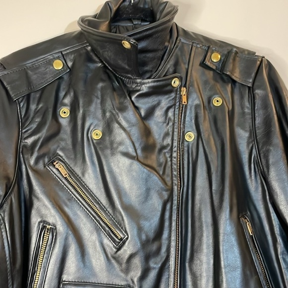 Vintage Park V Black Leather Made in USA Moto Jacket - Picture 11 of 11